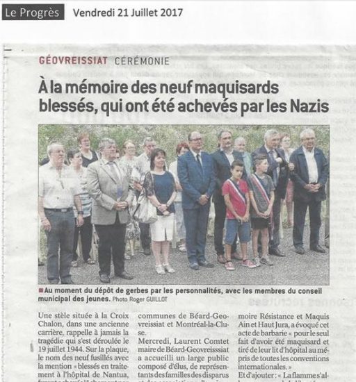 Commemoration Croix Chalon 19 07 2017