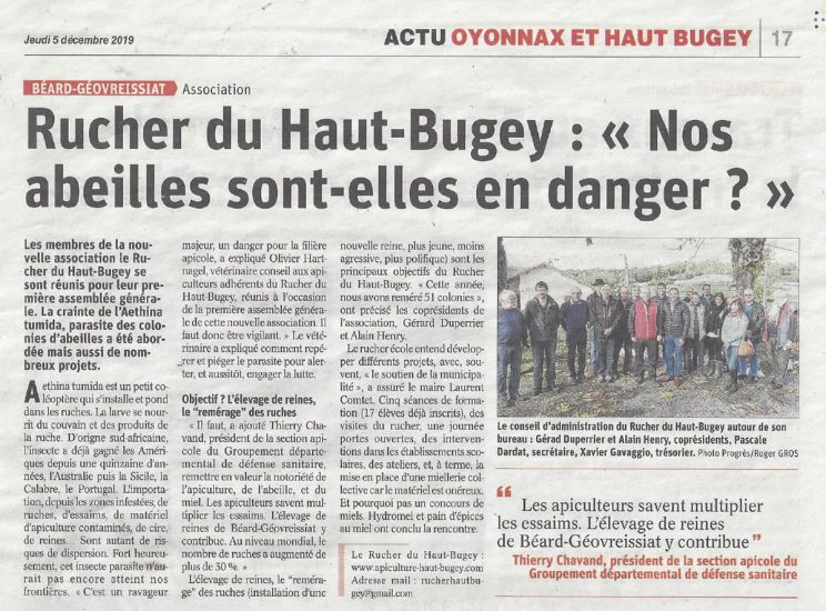 Rucher haut bugey