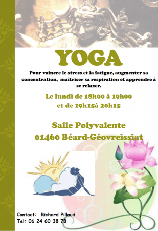 Reprise des cours de Yoga à Beard Géovreissiat